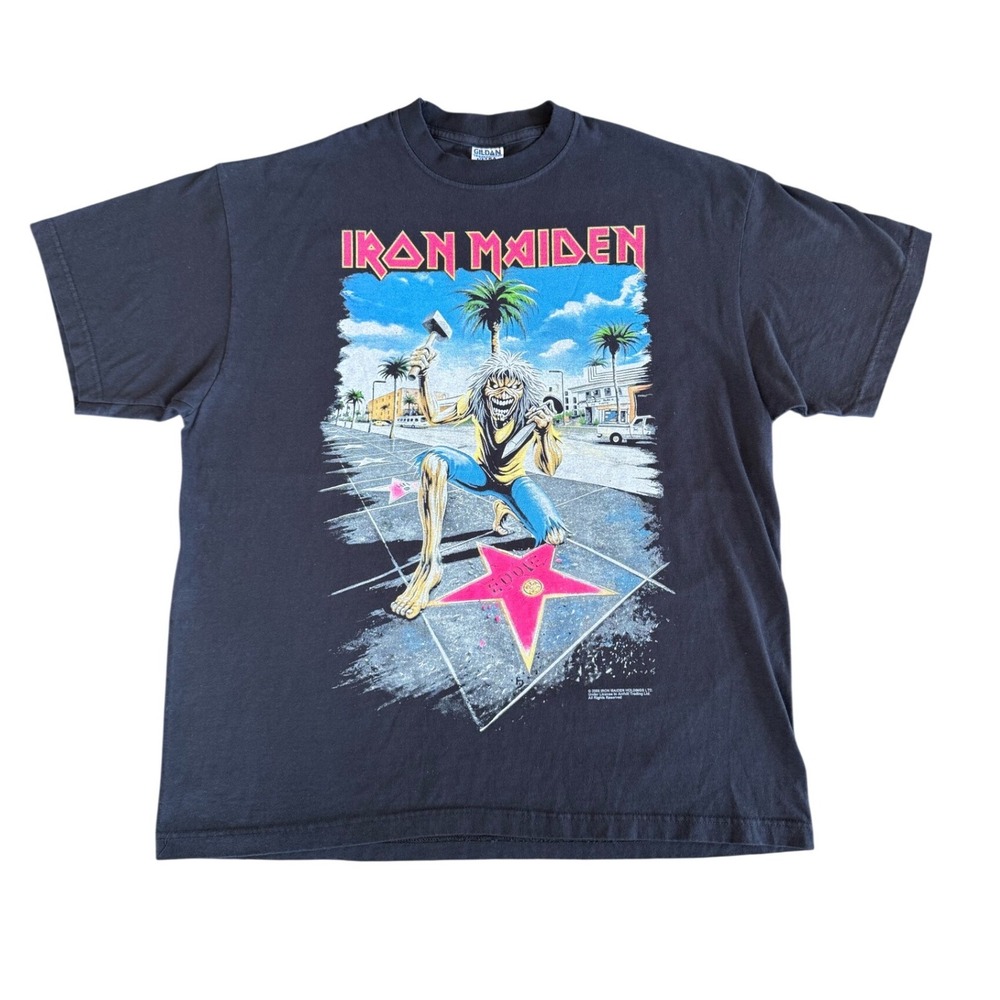Iron Maiden 2008 The Forum LA Concert T Shirt SZ XL Eddie Hollywood Tour REPRINT